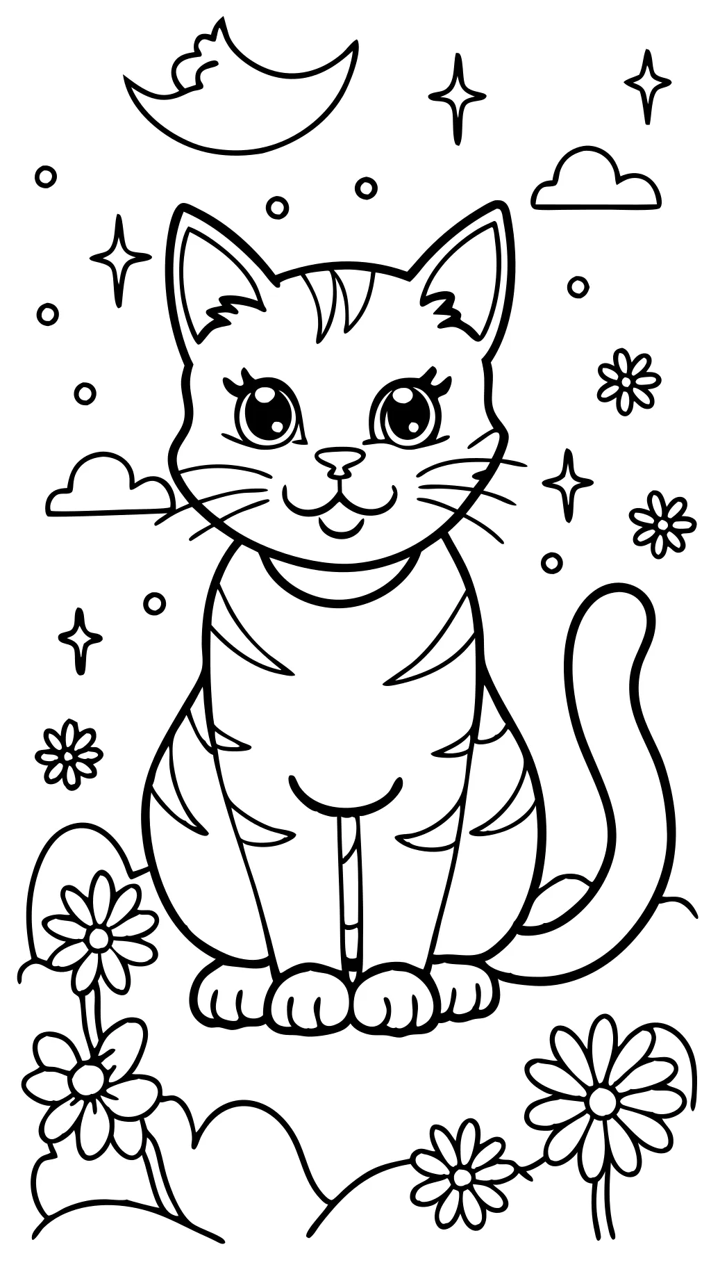 free cat color pages